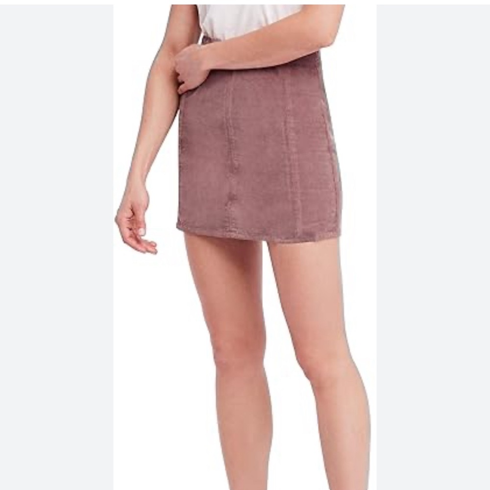 Free People Womens Modern Femme A-Line Boho Mini Skirt, Birchwood